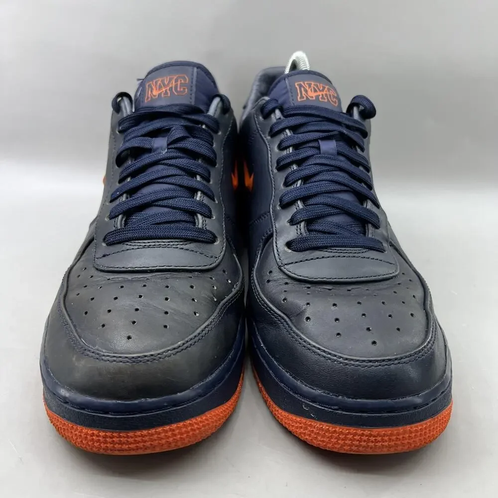 Nike Air Force 1 Low NYC's Finest Shoes Men Size 10 Blue Orange Leather Sneakers